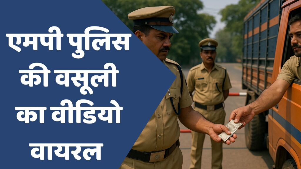 MP News : ड्राइवर से वसूली करते पुलिसकर्मी का वीडियो वायरल