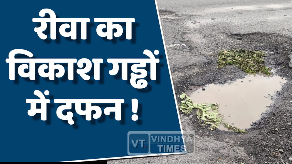 Rewa News : रीवा में सड़कों के गड्ढों में समाई विकास की उम्मीद