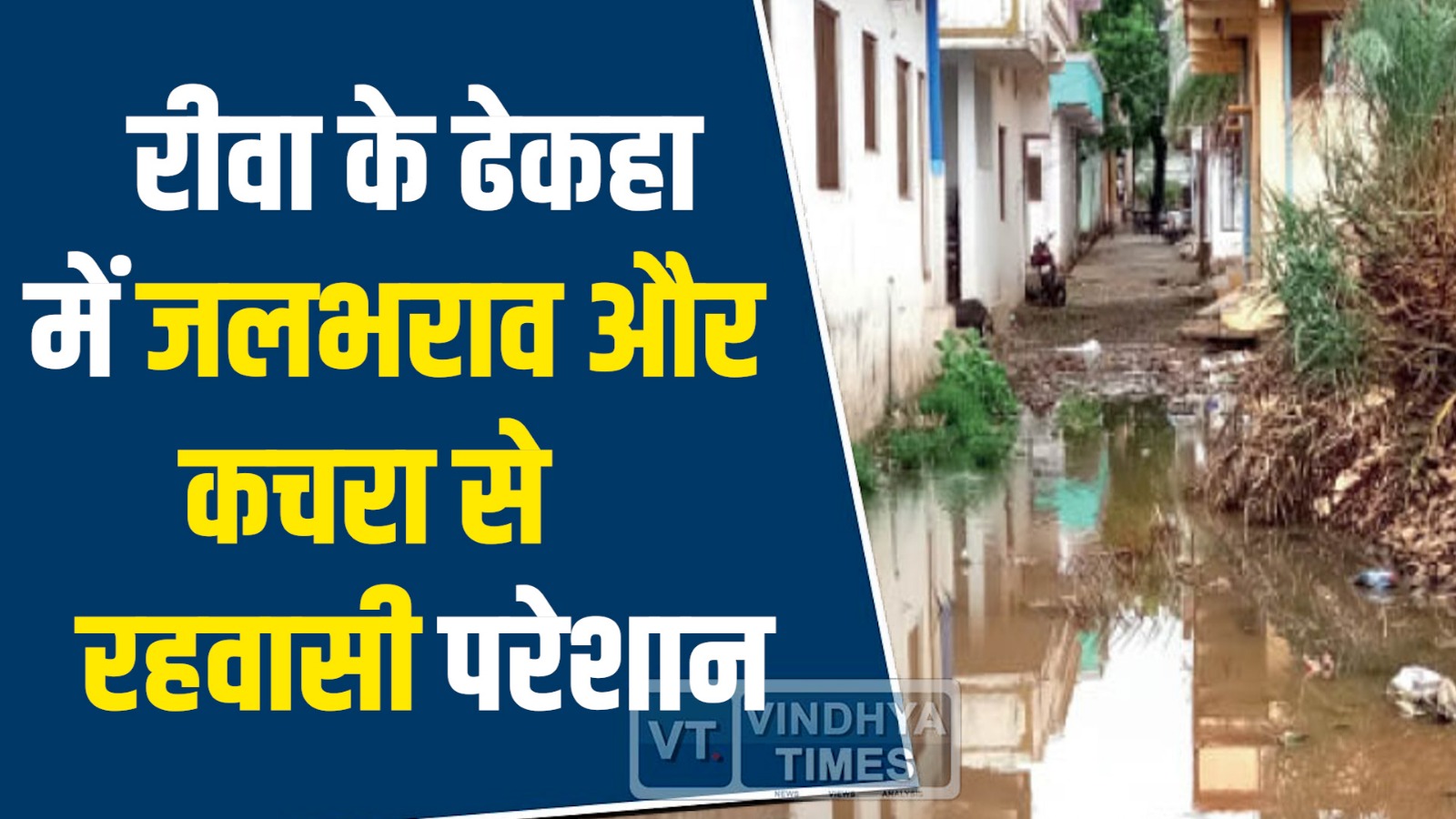 Rewa News : रीवा में प्रशासन की अनदेखी से मोहल्लेवासी परेशान
