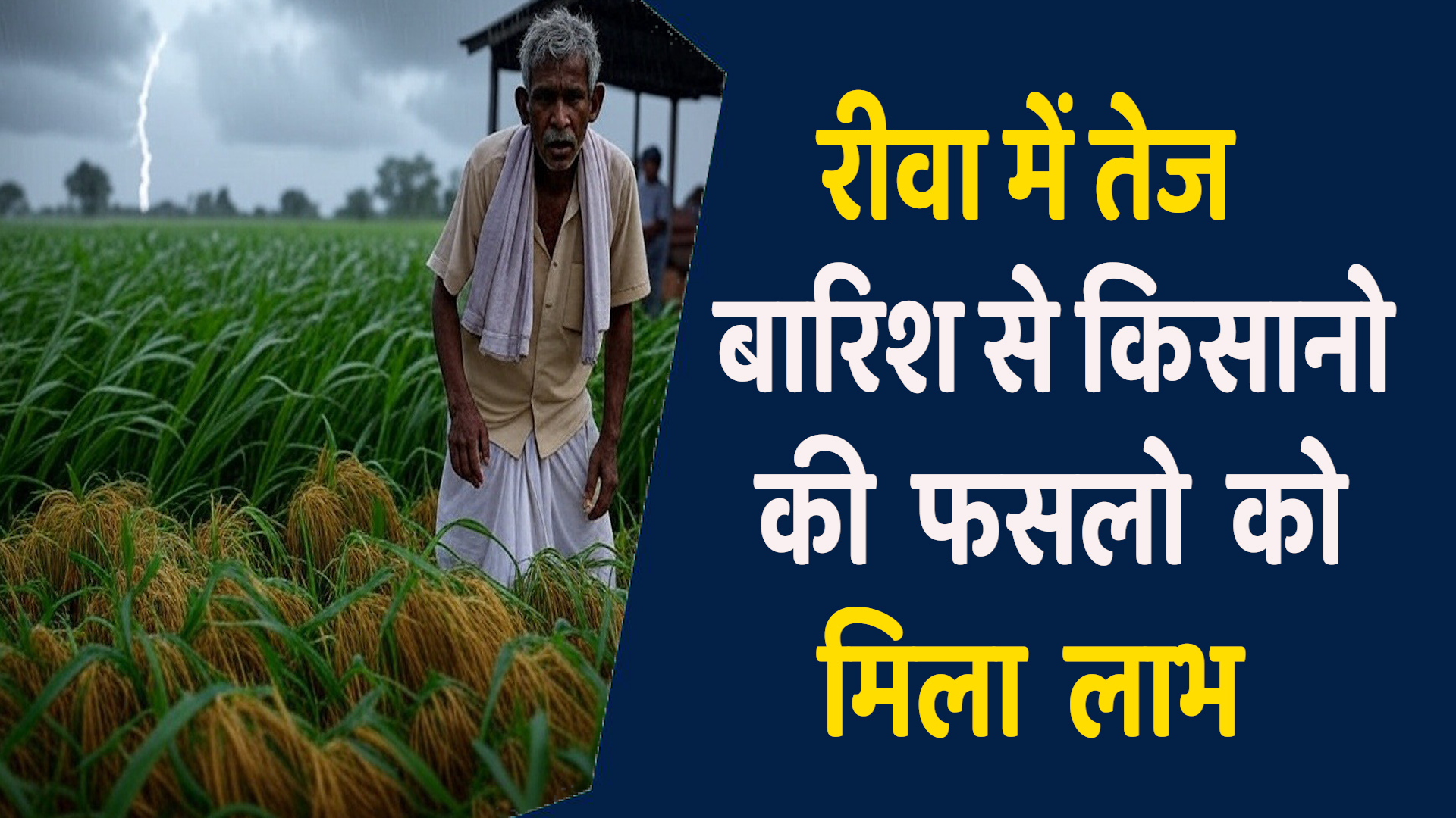 Rewa News: रीवा में झमाझम बारिश से मौसम हुआ खुशनुमा, फसलों को फायदा