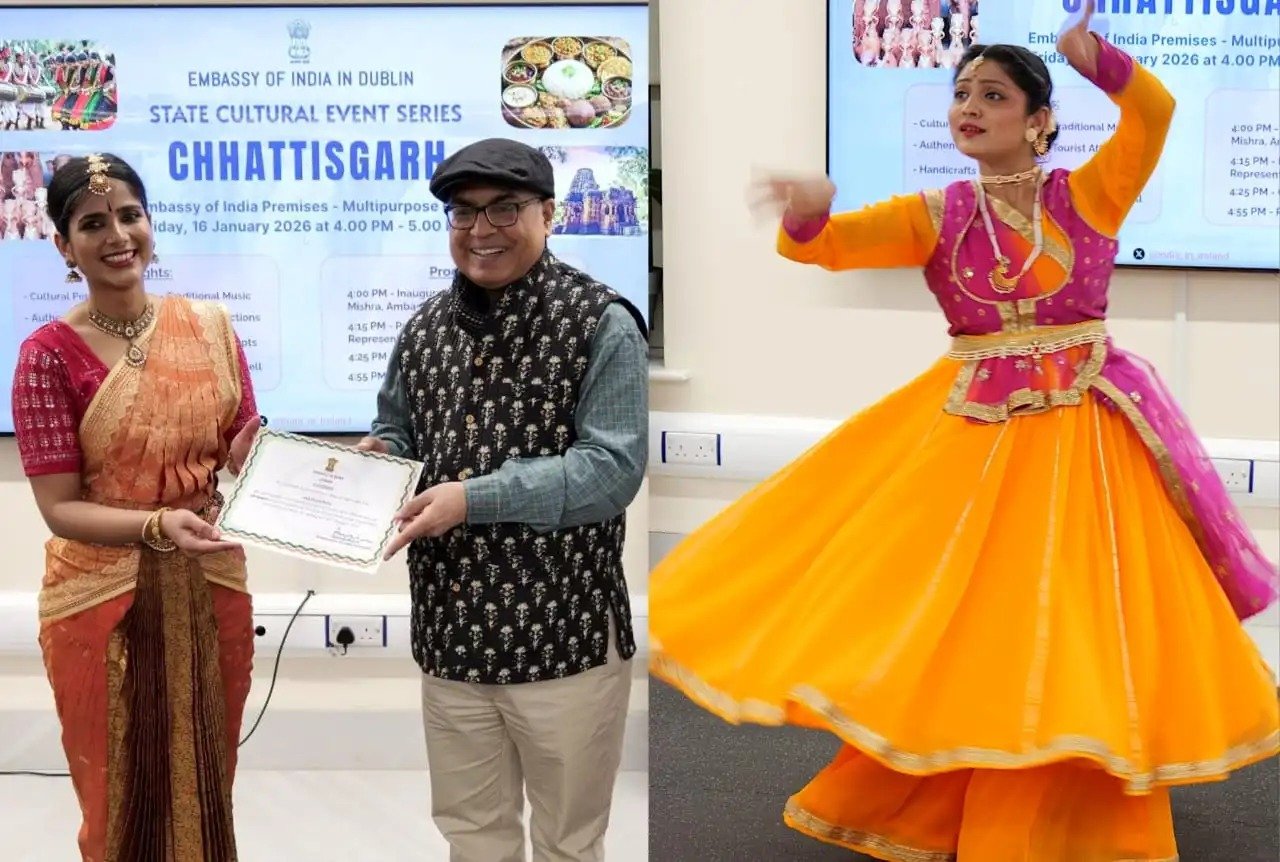 CG News: डबलिन में छत्तीसगढ़ की संस्कृति का जलवा, अंतरराष्ट्रीय मंच पर बिखरी कला की छटा