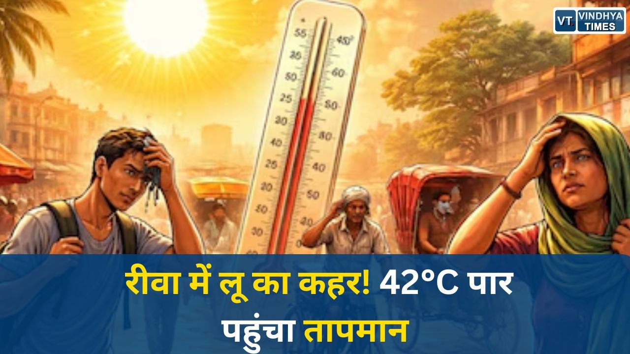 Rewa News: रीवा में गर्मी ने पकड़ी रफ्तार, तापमान 42 डिग्री तक पहुंचा