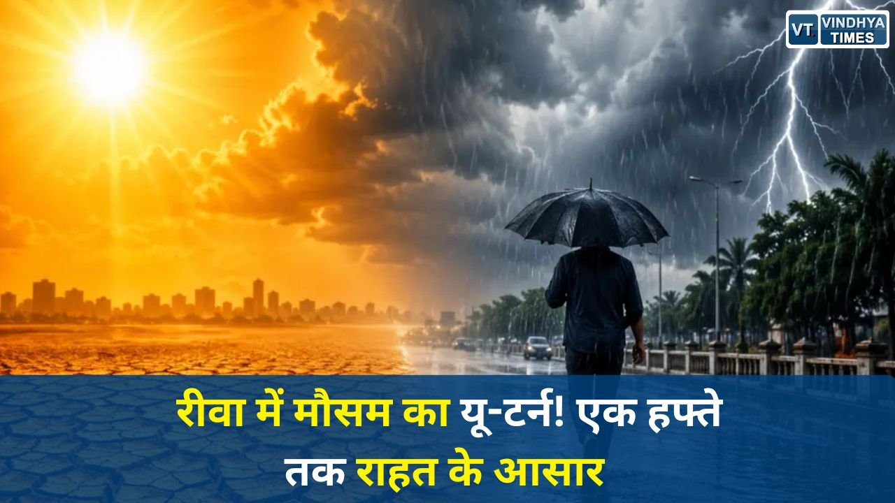 Rewa News: रीवा में बदला मौसम का मिजाज, तेज हवाओं और बारिश से तापमान में भारी गिरावट