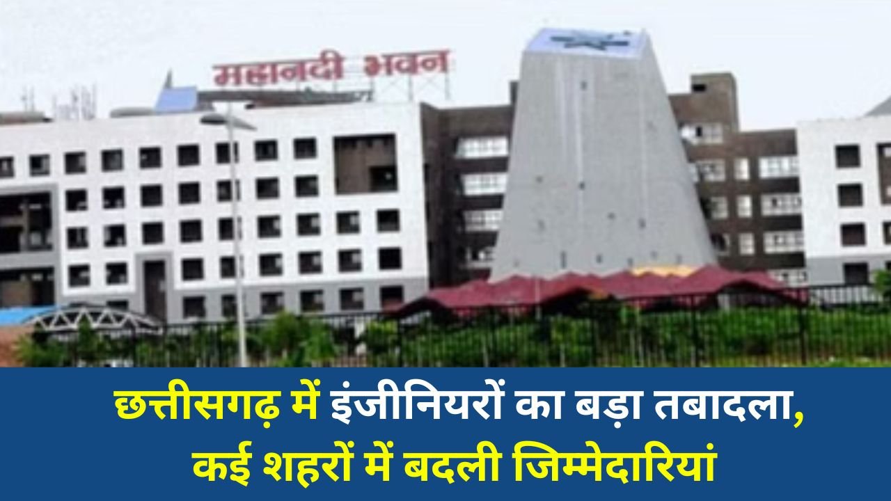 CG News: छत्तीसगढ़ में इंजीनियरों का बड़ा तबादला, कई शहरों में बदली जिम्मेदारियां