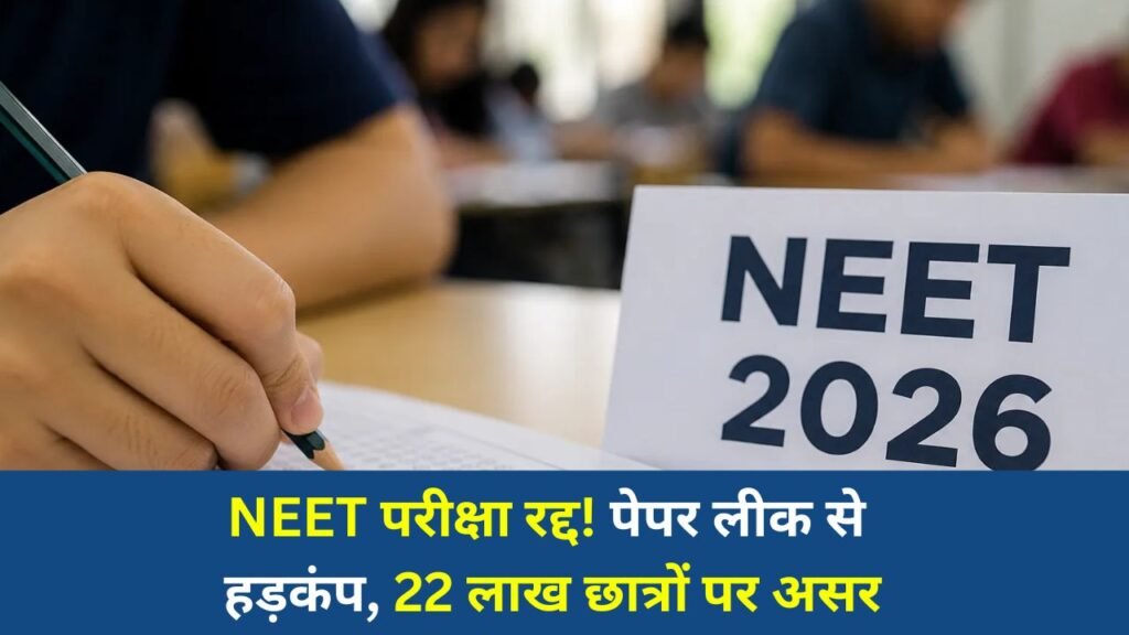 National News: NEET UG 2026 परीक्षा रद्द, पेपर लीक के आरोपों से मचा बवाल, CBI जांच शुरू