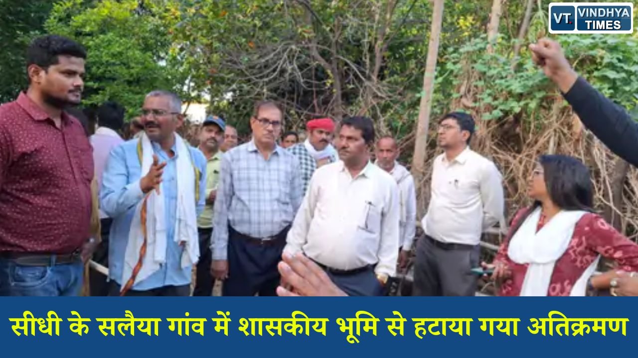 Sidhi News: सीधी के सलैया गांव में शासकीय भूमि से हटाया गया अतिक्रमण, राजस्व और पुलिस टीम की संयुक्त कार्रवाई