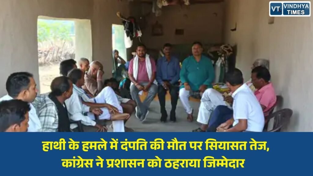 Sidhi News: सीधी में हाथी हमले से हुई दंपति की मौत के बाद कांग्रेस का हमला, पुनर्वास और मुआवजे में लापरवाही का आरोप