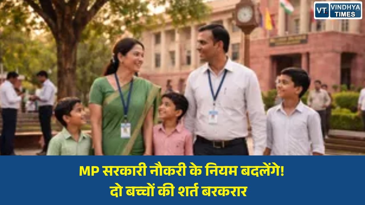 MP News: मध्य प्रदेश में सरकारी नौकरी के नए नियमों का ड्राफ्ट जारी, दो से अधिक बच्चों वालों पर पाबंदी कायम