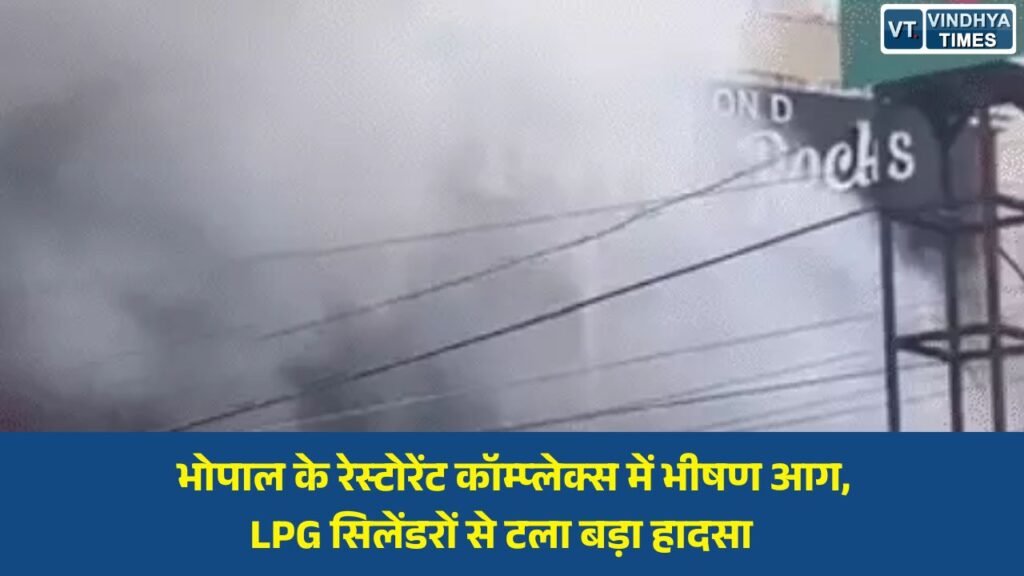 MP News: भोपाल के रेस्टोरेंट कॉम्प्लेक्स में भीषण आग, LPG सिलेंडरों से टला बड़ा हादसा