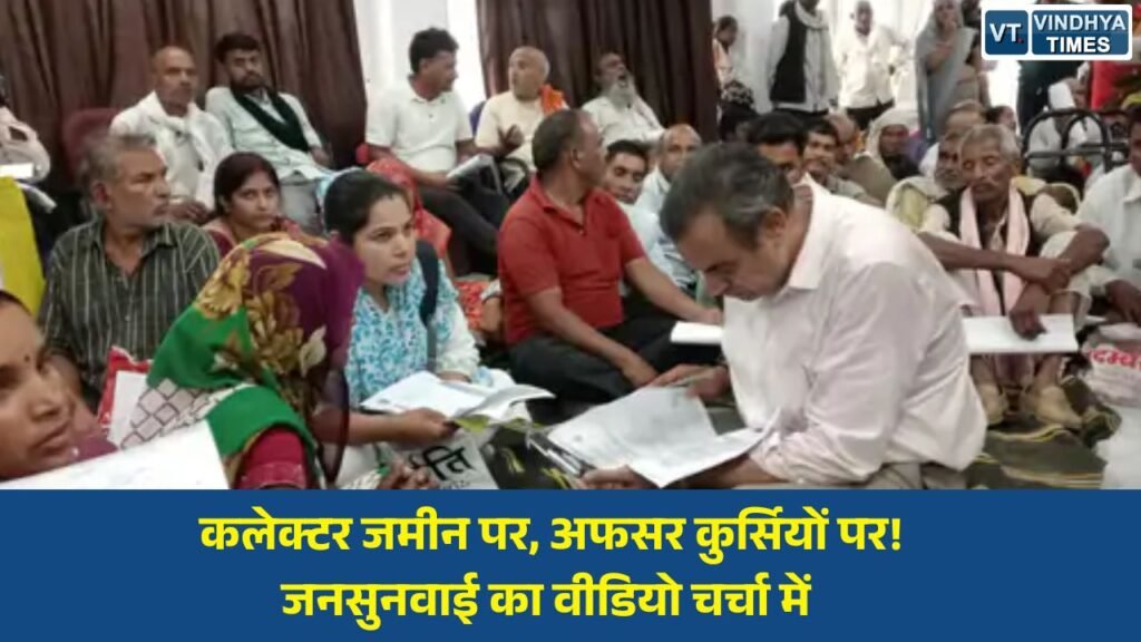 Sidhi News: सीधी जनसुनवाई में दिखा अलग नजारा: फरियादियों के बीच जमीन पर बैठे कलेक्टर, अधिकारी मोबाइल में व्यस्त