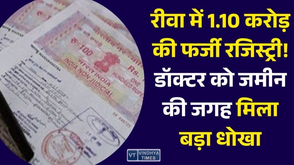 Rewa News: रीवा में 1.10 करोड़ की फर्जी रजिस्ट्री का खेल, यूपी के डॉक्टर से जमीन के नाम पर करोड़ों की ठगी