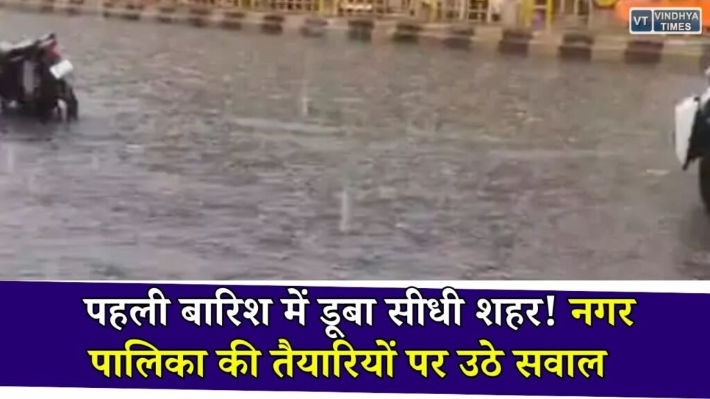 Sidhi News: सीधी में पहली बारिश ने खोली नगर पालिका की तैयारियों की पोल, प्रमुख सड़कें जलमग्न