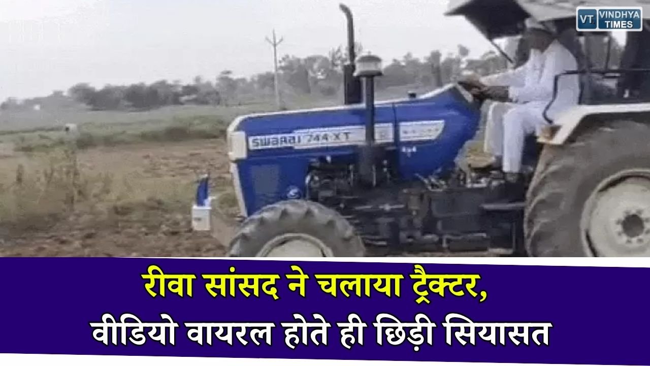 Rewa News: रीवा सांसद ने खेत में ट्रैक्टर चलाकर की श्रीअन्न की बुवाई, वायरल वीडियो पर शुरू हुई राजनीतिक बयानबाजी