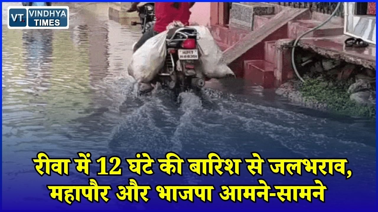 Rewa News: रीवा में जलभराव पर सियासत तेज, महापौर ने बताई वजह तो भाजपा ने पूछे सवाल
