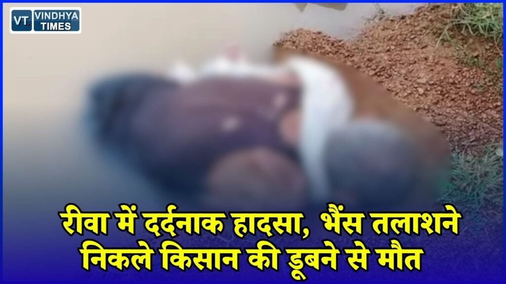 Rewa News: रीवा में बारिश बनी काल, भैंस तलाशने निकले बुजुर्ग किसान की गहरे पानी में गिरने से मौत