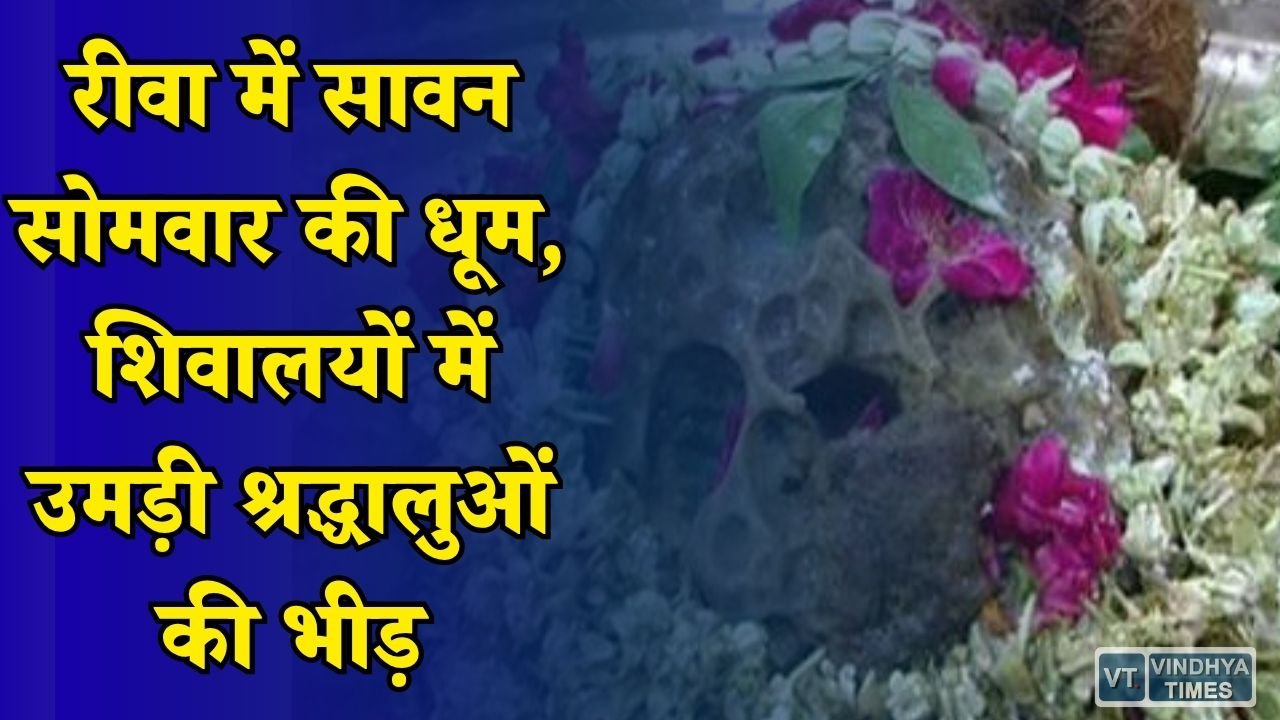 Rewa News: महामृत्युंजय मंदिर में विशेष पूजा, हर हर महादेव के जयकारों से गूंजे शिवालय