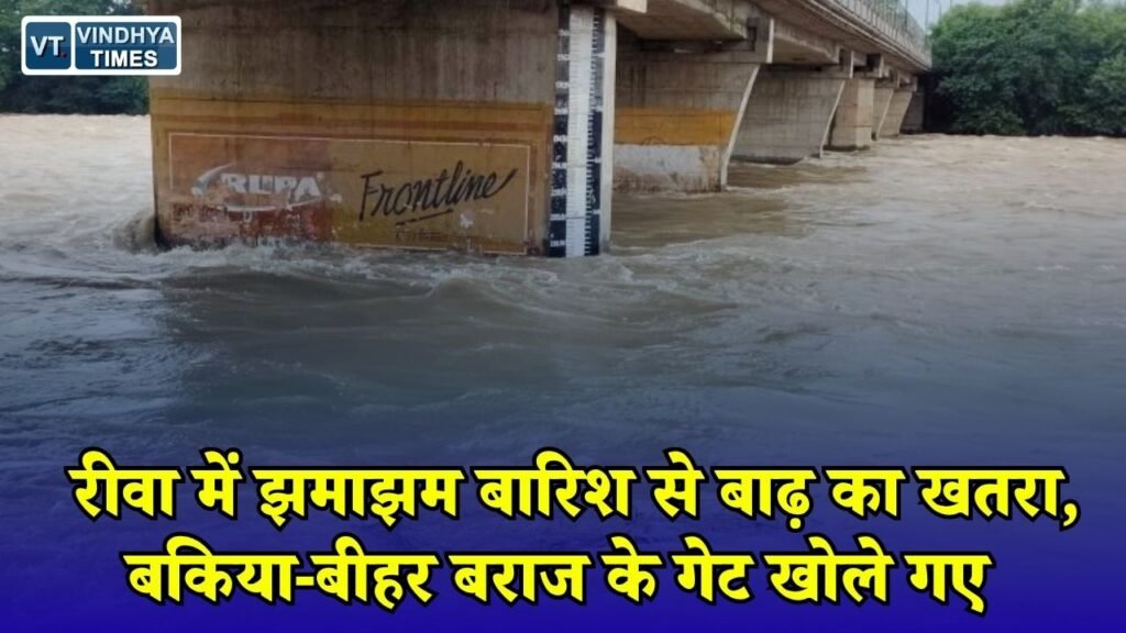 Rewa News: रीवा में तीन दिन से लगातार बारिश, नदियां उफान पर और कई बराज के गेट खोले गए