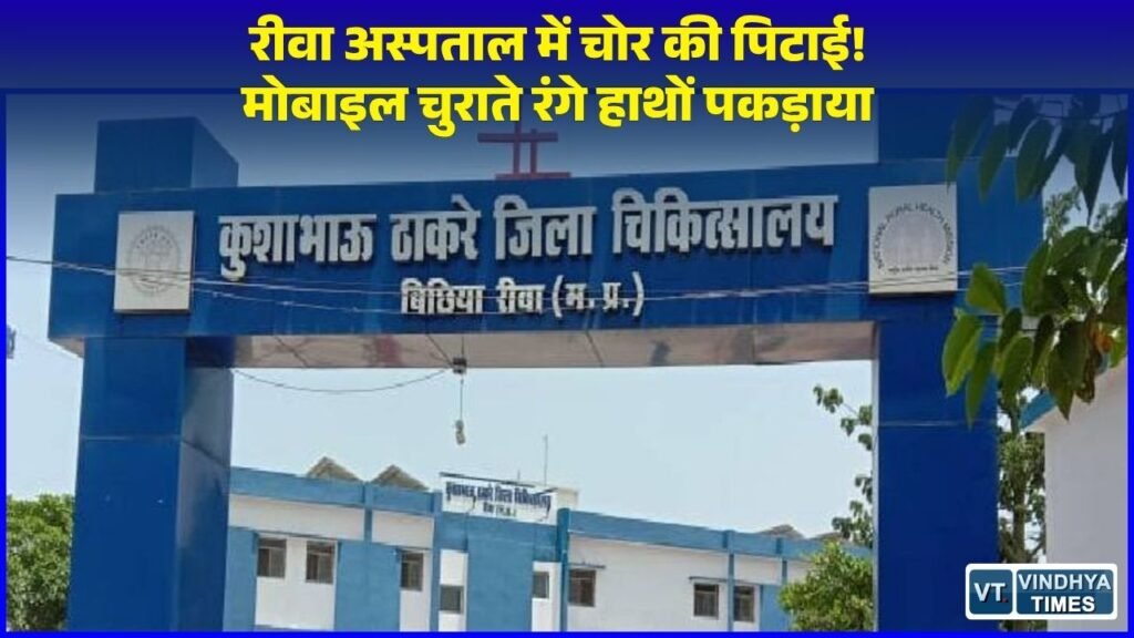 Rewa News: रीवा जिला अस्पताल में चोरी करते युवक को लोगों ने दबोचा, सुरक्षा व्यवस्था पर उठे सवाल