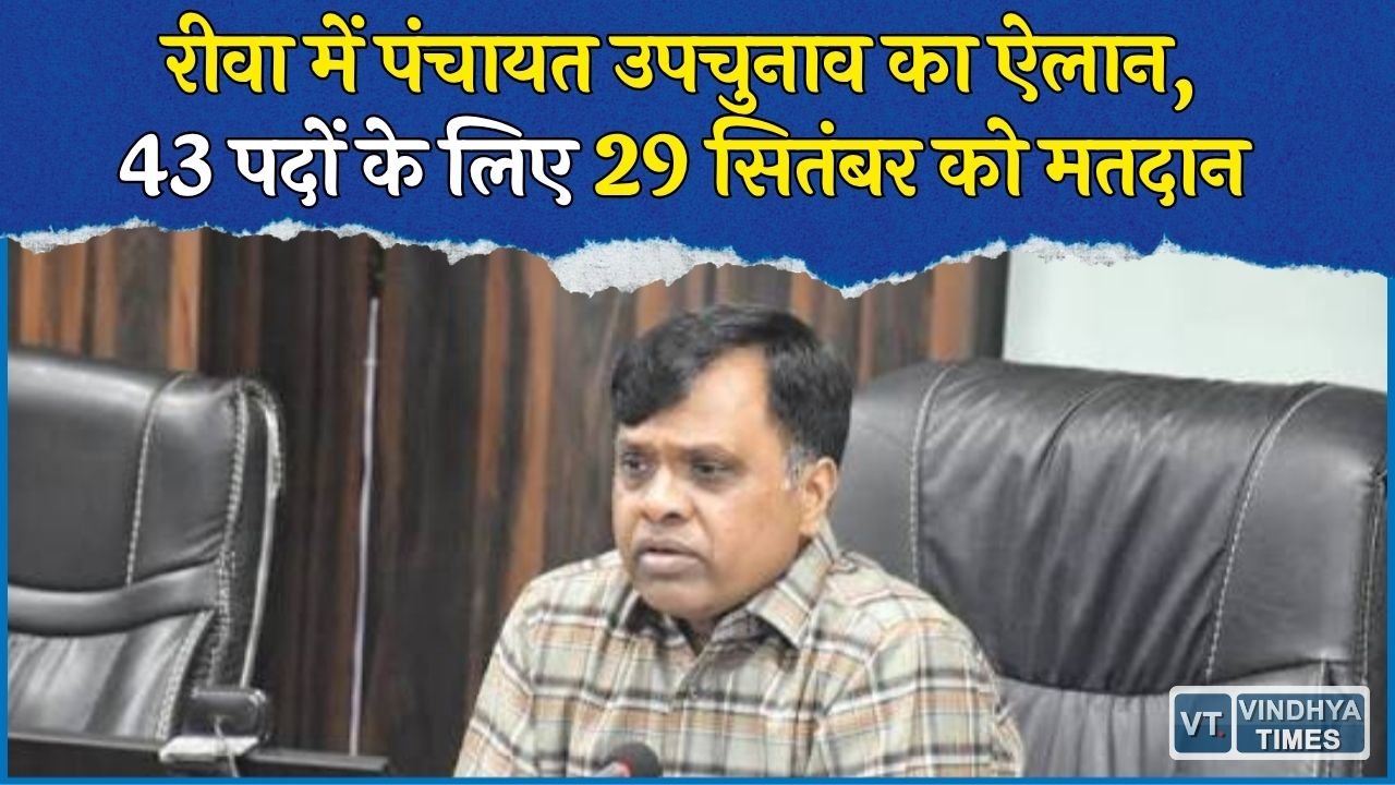 Rewa News: रीवा की पंचायतों में उपचुनाव का बिगुल, 1 जनपद सदस्य, 4 सरपंच और 38 पंच पदों पर चुनाव