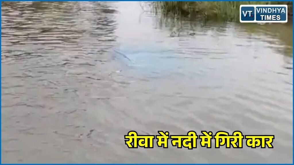 Rewa News: रीवा में लोन रिकवरी पर निकले बैंक मैनेजर की कार का ब्रेक फेल, नदी में गिरी कार