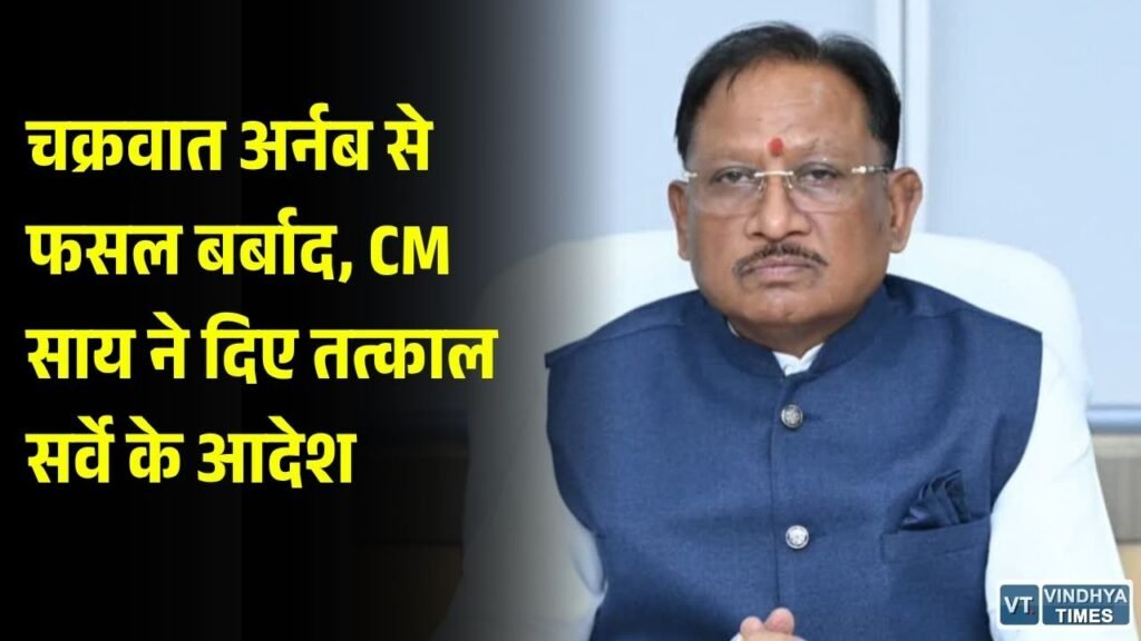 CG News: चक्रवात अर्नब से फसलों को नुकसान, CM साय ने कलेक्टरों को दिए सर्वे के निर्देश, किसानों को मिलेगी राहत